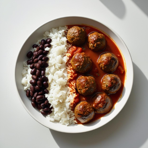 Arroz, Feijão com Almôndegas ao Pomodoro 500g