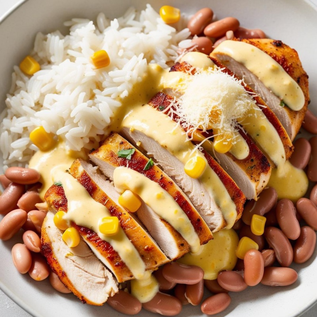Arroz, Feijão com Filé de Frango à Milanesa com Creme de Milho 450g