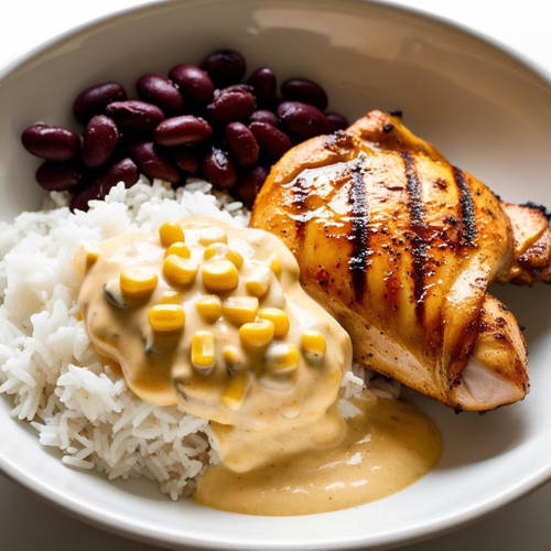 Arroz, Feijão com Sobrecoxa com Creme de Milho 450g