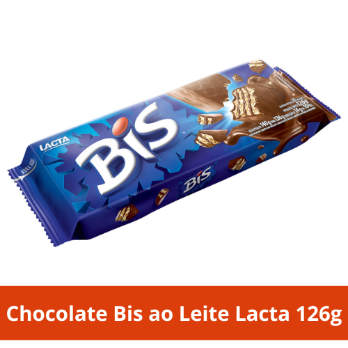 Chocolate Bis ao Leite Lacta 126g